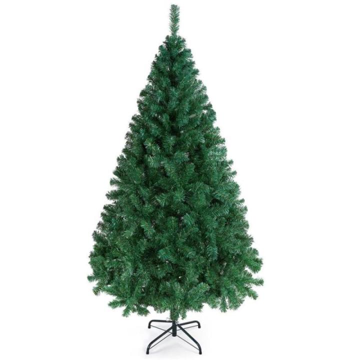 Kunstkerstboom, 183 cm, met 598 takken, opvouwbare metalen standaard, kerstboom, kunstboom voor kerstdecoratie, groen