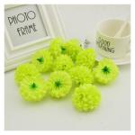 mooie kunstmatige krans bloem panelen 200 stks goedkope 5 cm zijden chrysant hoofden home bruiloft decoratie muur krans voor de tuin maken deur nep (kleur: groen)