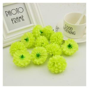 mooie kunstmatige krans bloem panelen 200 stks goedkope 5 cm zijden chrysant hoofden home bruiloft decoratie muur krans voor de tuin maken deur nep (kleur: groen)