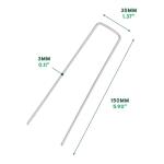 26610 10er-Packung 15 cm Kunstgrasanker aus Metall | Strapazierfähige U-Stifte | Mehrzweck-Erdanker | Gartenzubehör, grün