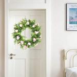 Daisy Rose Blume Kranz Handgemachte Künstliche Blumen Girlande für Front Tür Wand Hochzeit Party Home Dekoration