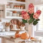 3 STKS Herfst Nep Hortensia Zijde Bloemen 27,5 inch Hoge Kunstmatige Hortensia, Rose Roze Kunstbloem Zijde Hortensia Lange Stengel voor Bloemstuk Herfst Decoraties