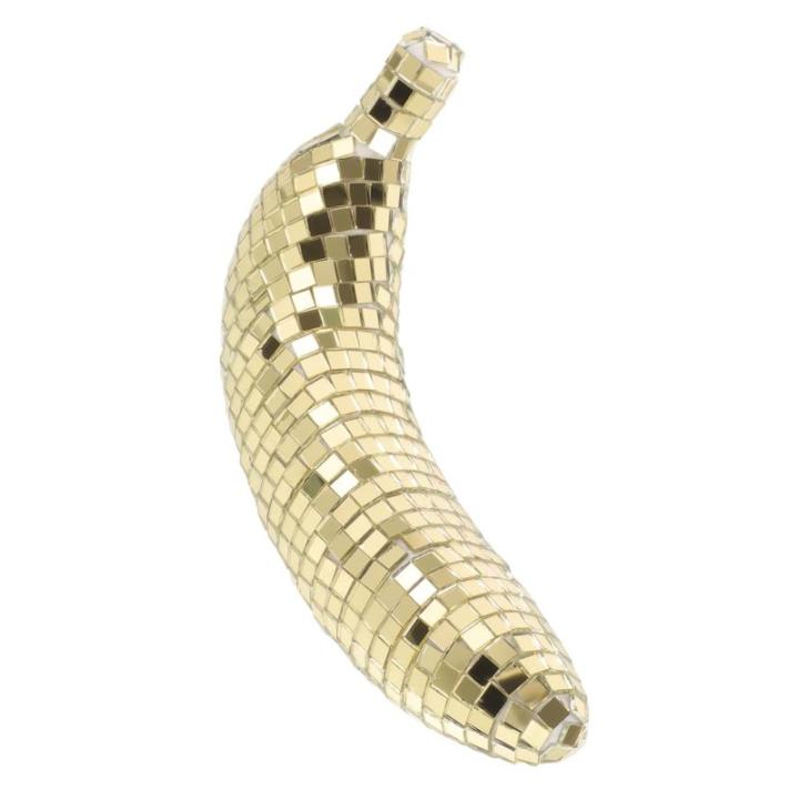 5St Disco-Banane Tischdekoration für Disco Bananenfigur Requisite Netz bürodeko büro Dekoration Hochzeitsdekoration Disco-Frucht-Requisite Bananenfigur für den Tisch Glas