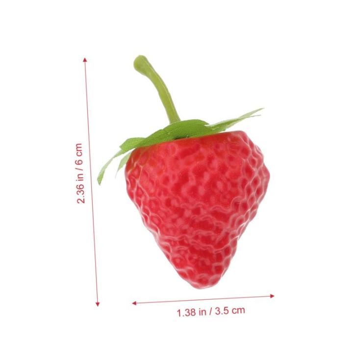 1 Satz Simulierte Erdbeeren Künstliche Erdbeeren Künstliche Schaumstofffrüchte Küchenobstmodell Obstdekor Erdbeerdekorationen Künstliche Früchte Zum Basteln 18 Stück