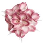 Pinke künstliche Calla-Lilien, 24 Stück, fühlen sich echt an, rosa Calla-Lilien, Kunstblumen, Arrangement für Zuhause, Party, Hochzeit, Blumenstrauß, Tafelaufsätze, Blume, He