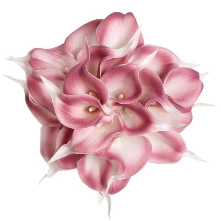 Pinke künstliche Calla-Lilien, 24 Stück, fühlen sich echt an, rosa Calla-Lilien, Kunstblumen, Arrangement für Zuhause, Party, Hochzeit, Blumenstrauß, Tafelaufsätze, Blume, He