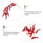 Schnur Künstlicher roter Pfeffer Peperoncini-Paprikaschoten gefälschtes Chili-Modell rote Wohndekoration falsches Gemüse-Chili Küche hängendes Chili Küche zum Aufhängen Ldpe
