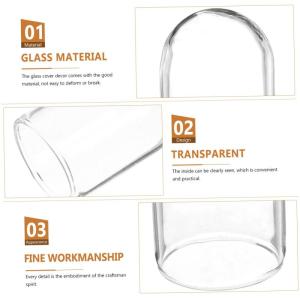 10St Glasabdeckung valentinstag selber machen Blumendisplay-Abdeckung künstliche blüten artificial kreative Glaskuppel Ewige Blumenabdeckung aus Glas Transparent