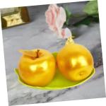 12 STK Simulierter Goldener Apfel Gefälschte Früchte Prop Falsches Obst Gefälschte Äpfel Künstliche Traubentraube Fruchtfliege Künstliche Weihnachtsfrüchte Modell Vitrine Sc
