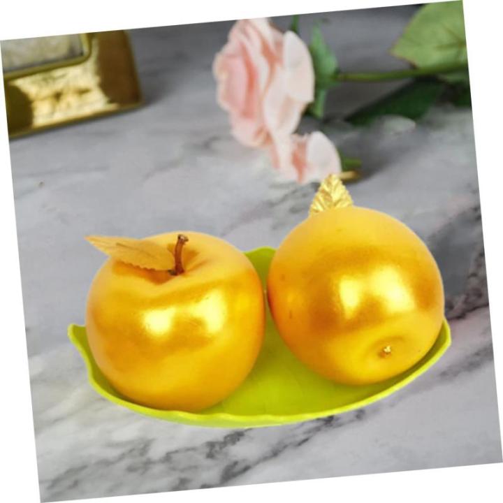 12 STK Simulierter Goldener Apfel Gefälschte Früchte Prop Falsches Obst Gefälschte Äpfel Künstliche Traubentraube Fruchtfliege Künstliche Weihnachtsfrüchte Modell Vitrine Sc