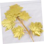 15St Tropische Partydekorationen Ahornblatt-Zweig weihnachtsdeko Christmas Decorations Golddekor Künstliche Ahornblätter Künstliche Blätter Hochzeit Material