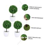 6 stuks potplant kunstplant kunstplanten kunstplanten voor gebruik binnenshuis mini-kunstplanten bal simulatie bonsai kersenbal van kunststof groen