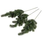 Kunstdennentak/kersttak in spuitgietprocedé, vervaardigd met 18 tips (3 stuks)