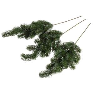 Kunstdennentak/kersttak in spuitgietprocedé, vervaardigd met 18 tips (3 stuks)