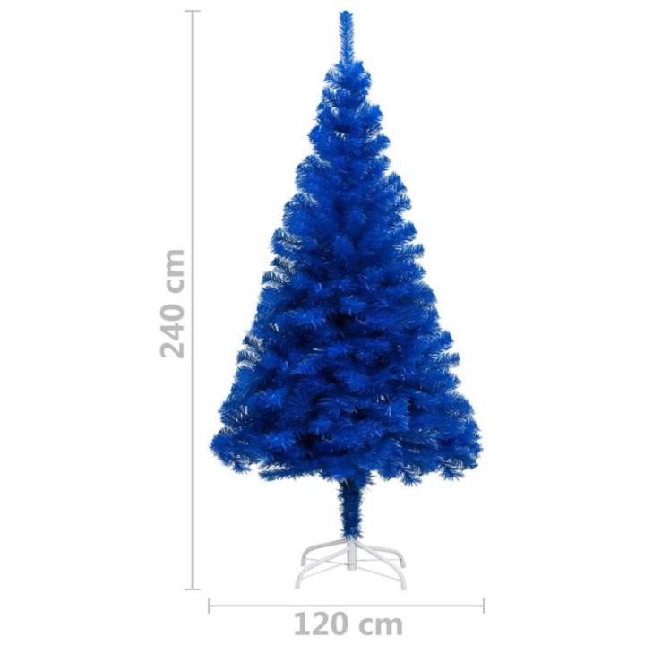 Künstlicher Weihnachtsbaum mit Ständer Christbaum Tannenbaum Kunstbaum Weihnachten Künstlicher Weihnachtsbaum Weihnachtsdeko Blau 240 cm PVC