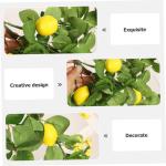 10St Simulation Zitronenrattan Foto Girlande Feiertag festlicher Zitronenzweig Obst Künstliche Zitronenpflanze Dekorative Zitronenpflanze künstliche Blumen Anlage gefälschte Zwe