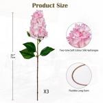 3 stuks nepbloemen hortensia roze 72,9 cm hoge kunstmatige hortensia bloemen, zijden bloemen lange steel voor bloemstuk thuis boerderij kantoor hotel decoratie
