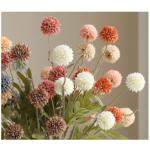 Kunstblumen Künstliche Löwenzahn-Blumenzweige, Kugelblumen, Pflanzen, gefälschte Blumen, getufteter Löwenzahn, für Heimwerker-Dekoration (Keramikvase) für jeden Anlass