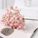 Künstliche Schleierkraut Seidenblumen, lebensechte Blüte, allergiefreundliches Geschenk (Rosa)