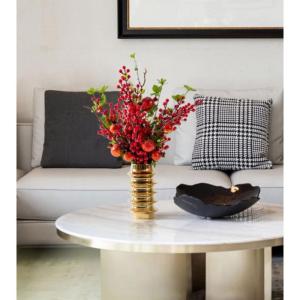 Kunstblumen Künstliche Granatapfelzweige, Vase, Blumenarrangement, Heimdekoration, Einweihungsgeschenke, künstliche Blumenverzierung für jeden Anlass