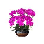 Kunstblumen Künstliche Pflanzen, künstliche Phalaenopsis-Orchidee, Schmetterlingsorchideen mit Keramik-Blumentopf, realistische Blumendarstellung im Topf für jeden Anlass
