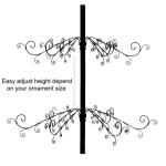 84 Inch Ornament Display Boom Stand Metalen Kerst Smeedijzeren Hanger Haak voor Halloween Opknoping Decoraties Eco Gift Zwart