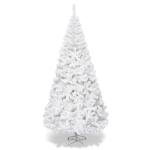 Kunstkerstboom, 240 cm, dennenboom met metalen standaard, pvc-naalden, kunstboom, ideaal voor thuis, kantoor, winkels en hotels, wit
