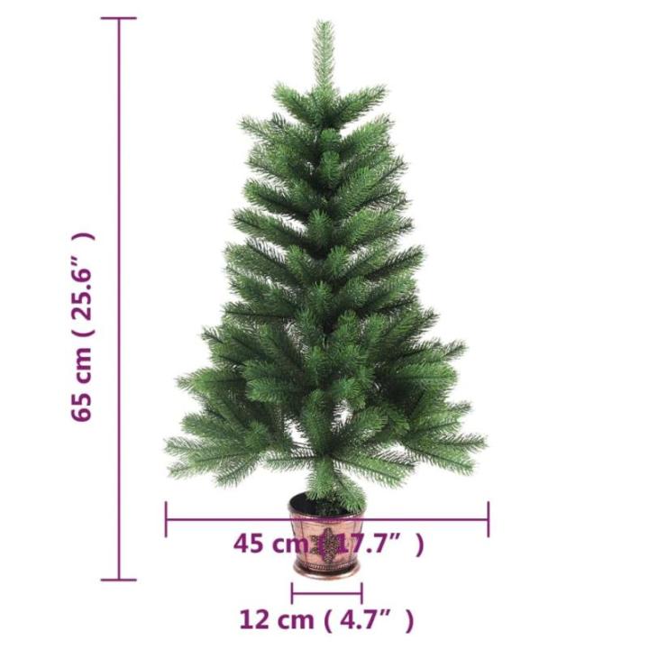 Kunstkerstboom met Levensechte Naalden 65 cm Groen Kerstboom Kerstmis