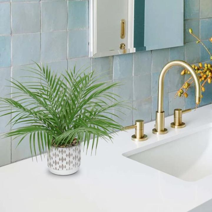 , klein, in pot, 40,6 cm, als echt, kunstkamerplanten voor thuis, kantoor, hotel, bookwinkel, café, moderne decoratie