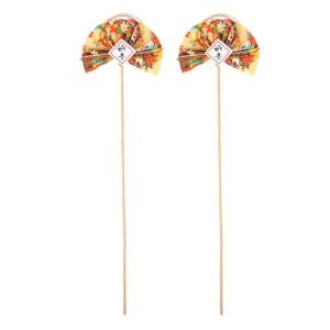 2St Blumenstab Blumenarrangement spaß guci geschke verkleidung Cupcake-Kuchen-Picks Sushi-Arrangement-Sticks Blumenornamente dekorative Blumenpflücker DIY-Deko- Plastik Golden