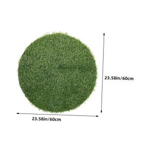 Schachtdeckel Dekoration Rasen Grüne Schreibtischunterlage Grüne Tischmatte Outdoor Dekoration Outdoor Teppiche Runder Teppich Esszimmertisch Dekoration Kaffeezubehör Für