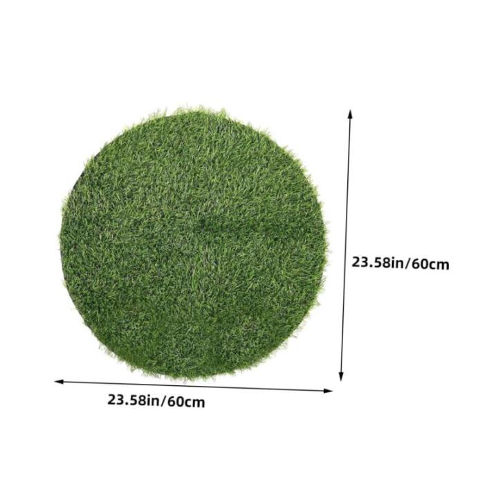 Schachtdeckel Dekoration Rasen Grüne Schreibtischunterlage Grüne Tischmatte Outdoor Dekoration Outdoor Teppiche Runder Teppich Esszimmertisch Dekoration Kaffeezubehör Für