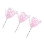 50 Stück Simulierte dreizackige künstlicher Kranz Stäbchen mit Blumenperlen Artificial sztuczne kwiaty DIY-Ornament-Accessoire Kopfschmuck kronenmaterial selber Machen