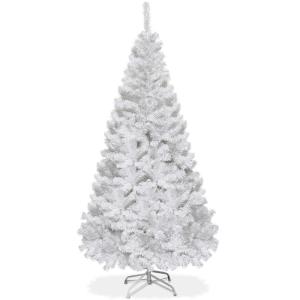 Kunstkerstboom, dennenboom met metalen standaard, pvc-naalden, kunstboom, ideaal voor thuis, kantoor, winkels en hotels, wit