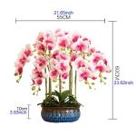 Kunstblumen Künstliche Blumen, Ochiden, Pflanzen, künstliche Orchidee im Topf, Phalaenopsis-Arrangement, Blumen, Pflanzen, Bonsai-Tischdekoration für jeden Anlass