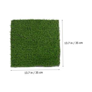 2St Kunstrasenkissen Kunstrasenteppiche Kunstrasen-Pads lebensechtes Gras künstlicher rasenteppich Kunstgrasteppich waschbare Nistunterlagen simulierte Grasmatten Plastik Green