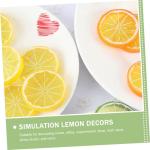 4 Sätze Nachahmung Einer Zitronenscheibe Gefälschte Zitrone Künstliche Zitronen Foto Fälschung Tisch Kalk Simulation Von Zitronenscheiben Zitrone-limetten-Scheibe PVC 24 Stück