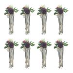 6 Stück Hochzeitszeremonie Ornamente Raffinierte Stuhlverzierungen Mit Künstlichen Blumen Kirchenbänken Blumen