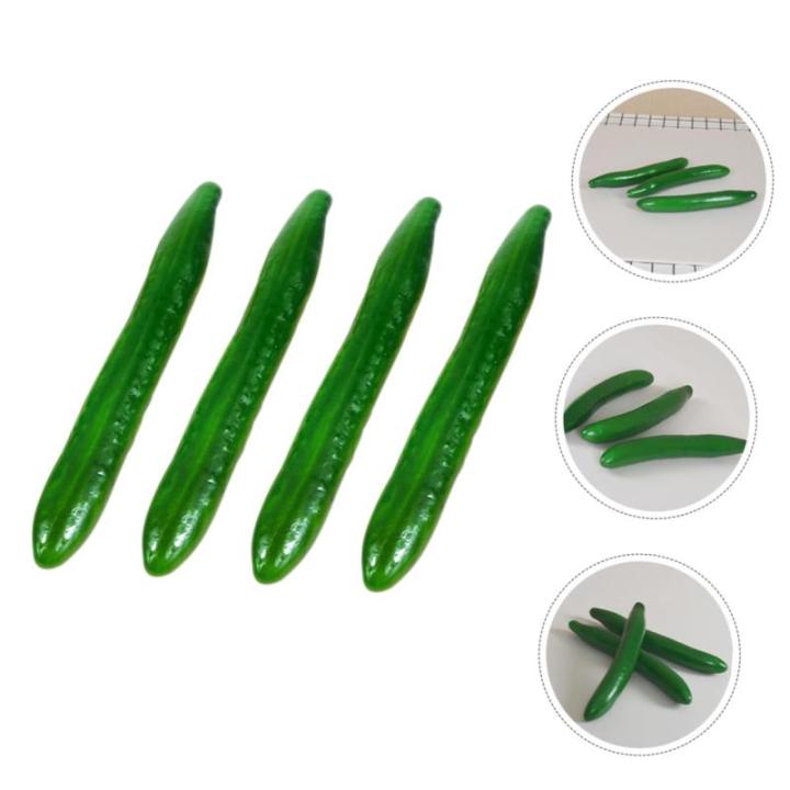 5 Sätze Simuliertes Gemüsemodell Küchendekoration Simulierte Gurkenmodelle Küchensimulationsgurke Simulation Gemüsemodell Fotografie-Requisite Gurkendekor Schaum Green 4 Stüc