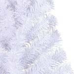 Wiederverwendbar Künstlicher Halb-Weihnachtsbaum mit Ständer 150 cm H Christmas Tree Tannenbaum Christbaum Weihnachtsbaum Weihnachtsdeko Kunstbaum PVC und Stahl Weiß
