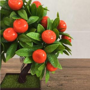 Kunstblumen Künstliche Obst-Topfpflanze, Kunst-Mini-Kunststoff-Obstpflanzen, Kunstpflanzen im Topf, für Geschäft, Büro, Zuhause, Tischdekoration für jeden Anlass