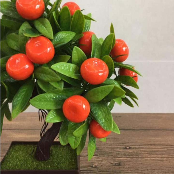 Kunstblumen Künstliche Obst-Topfpflanze, Kunst-Mini-Kunststoff-Obstpflanzen, Kunstpflanzen im Topf, für Geschäft, Büro, Zuhause, Tischdekoration für jeden Anlass