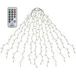 2 m kerstboomverlichting met ring en 12 slingers, 420 led-slingers, lichtketting met afstandsbediening, waterdichte lichtketting voor 150 cm tot 240 cm dennenboom, warm wit