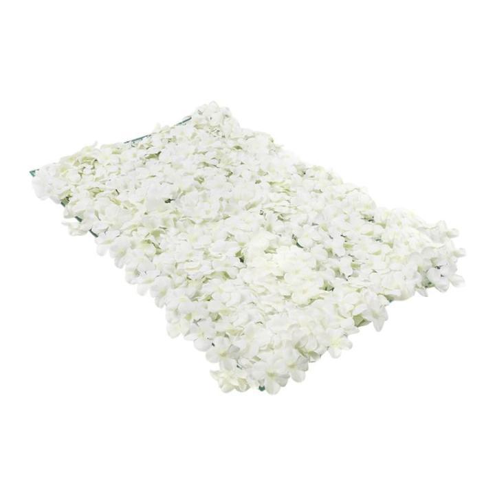 Kunstplanten, bloemen, muur, 10 stuks, kunstplanten, gazon, kunstplantenwand, 40 × 60 cm, wit