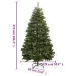 Weihnachtsbaum, Klappbar Christbaum mit 300 LEDs Kugeln Ständer, Beleuchtet Tannenbaum Kunstbaum mit 8 Beleuchtungsmodi, Weihnachtsdeko Dekobaum, 270cm
