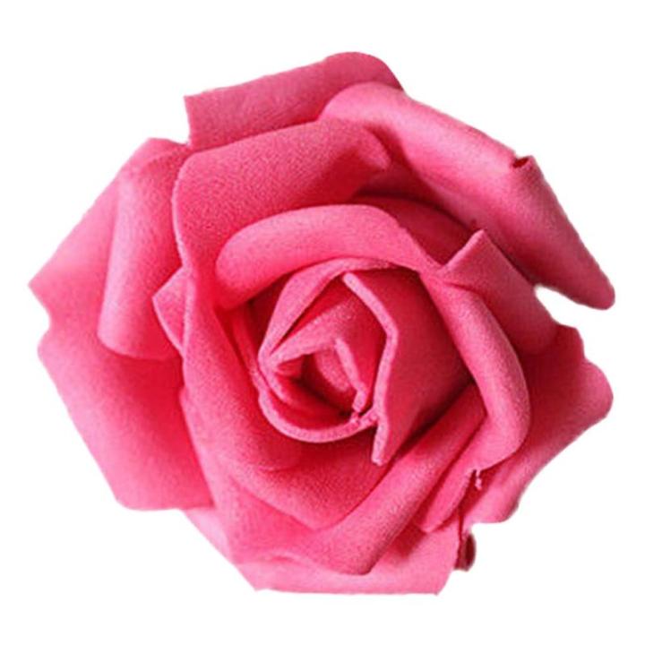50 x schuimhoofden, bloemhoofden, kunstbloemen, bruidsboeket, huisdecoratie, rozen - roze, 7,5 - 7,5 cm