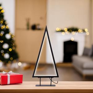 Kerstboom met led: metalen design-kerstboom, 96 leds, 46 cm hoog, 2 m USB-stroomkabel (kunstkerstboom met led, moderne kerstboom)