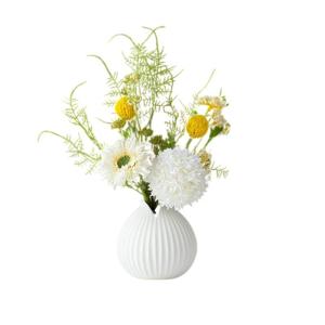 Kunstblumen Künstliche Blumenpflanzen im Topf, gefälschte Blumenornamente, moderner Luxus-Heimdekorationsstil, Keramikvase, Pflanzendekoration für jeden Anlass