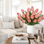 20 stuks tulpen kunstbloemen echte touch latex tulp bloemen decoratie kunstplant lengte 34 cm voor thuis kamer bruiloftsboeket party bloemstuk