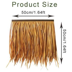 Simulation Strohfliese Palm Stroh Simulationsrolle Langlebige Künstliche Strohfliese Gefälschtes Stroh Robustes Plastik Stroh PE Harz Stroh Für Hawaiian Feel Bar Seaside （Grö